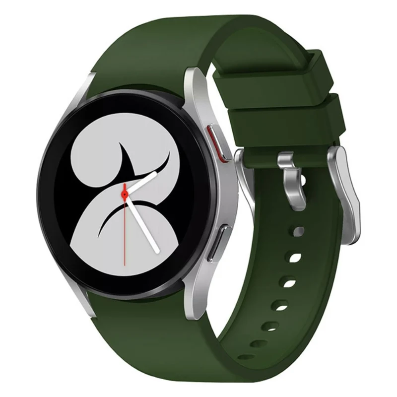 Silicone strap with silver buckle for Samsung Galaxy Watch 6 / 4 / 3 (41mm)