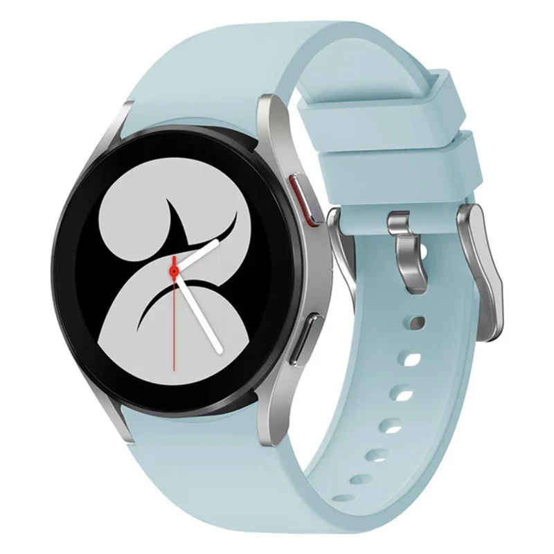 Silicone strap with silver buckle for Samsung Galaxy Watch 6 / 4 / 3 (41mm)