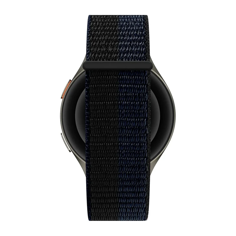 Bandz Amazfit Balance Ultra Nylonarmband 'Easy Fit' (Schwarz/Blau)