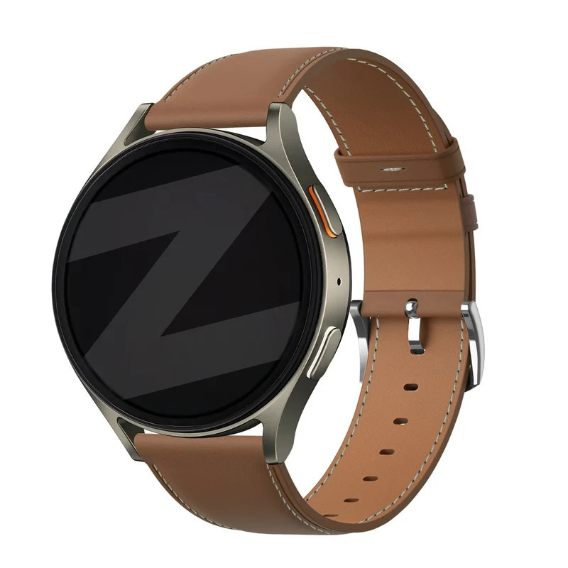Bandz Amazfit Cheetah 2 Ultra Lederarmband 'Easy Fit' (Braun)
