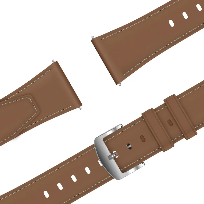 Bandz Amazfit Cheetah 2 Ultra Lederarmband 'Easy Fit' (Braun)