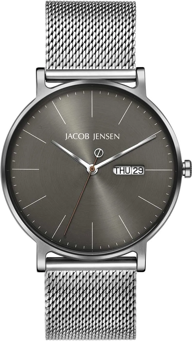 Jacob Jensen Timeless Nordic 169 Herrenuhr • Dänisches Design • Titan & Saphirglas
