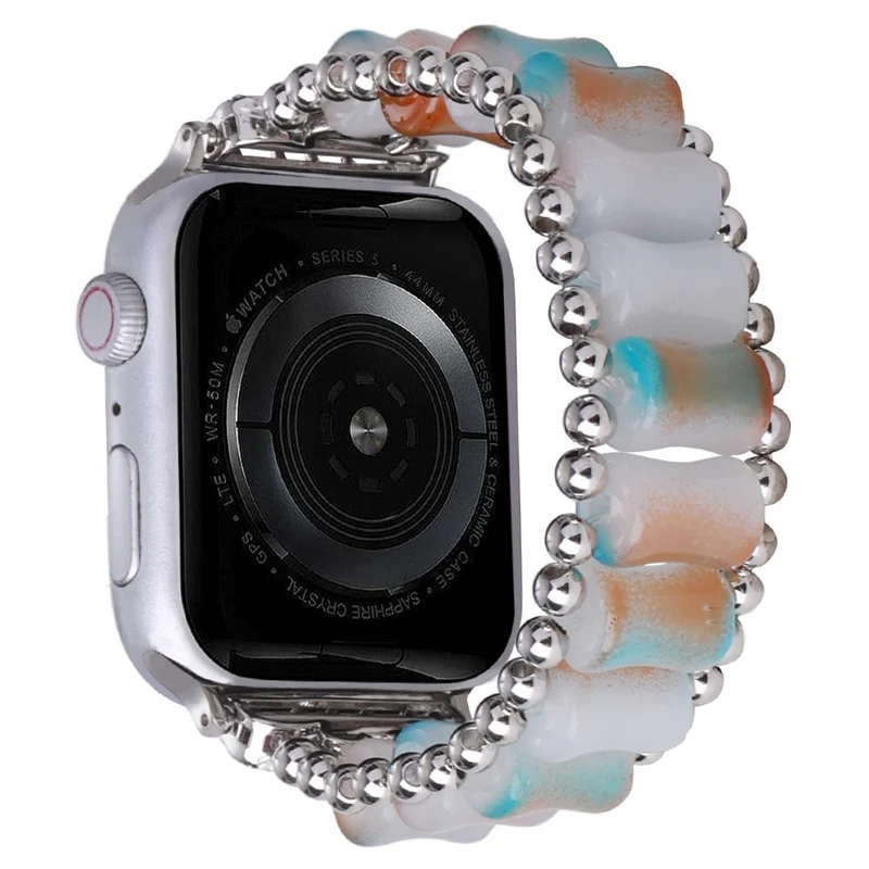 Apple Watch Series 8 (45mm) / Watch Ultra resin bamboo style strap - Grass Green