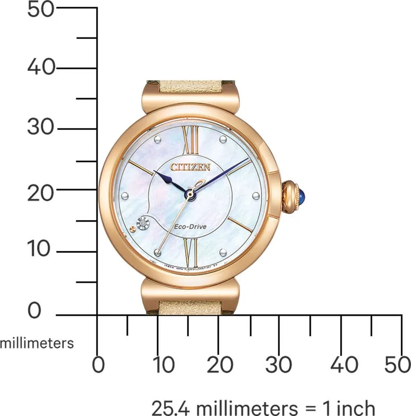 Citizen L EM1073-18D Damenuhr • Eco-Drive • Saphirglas