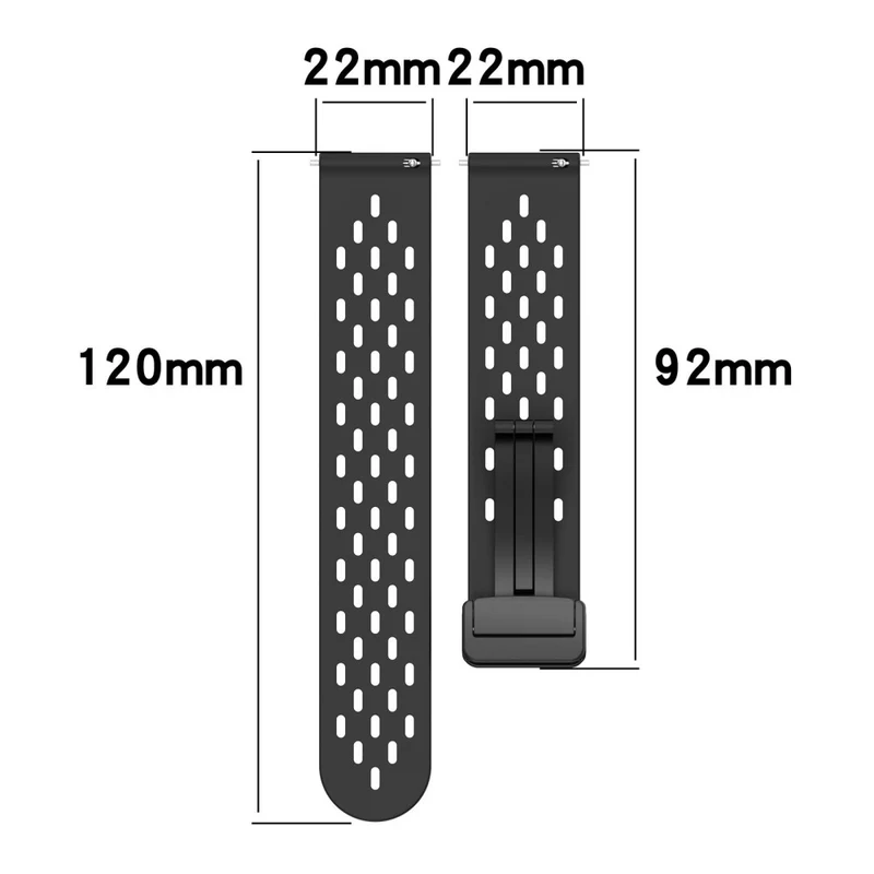 22mm simple silicone strap for Samsung and Huawei watch