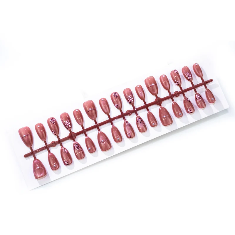 Elegantes Blumen Press-On Nagel Set