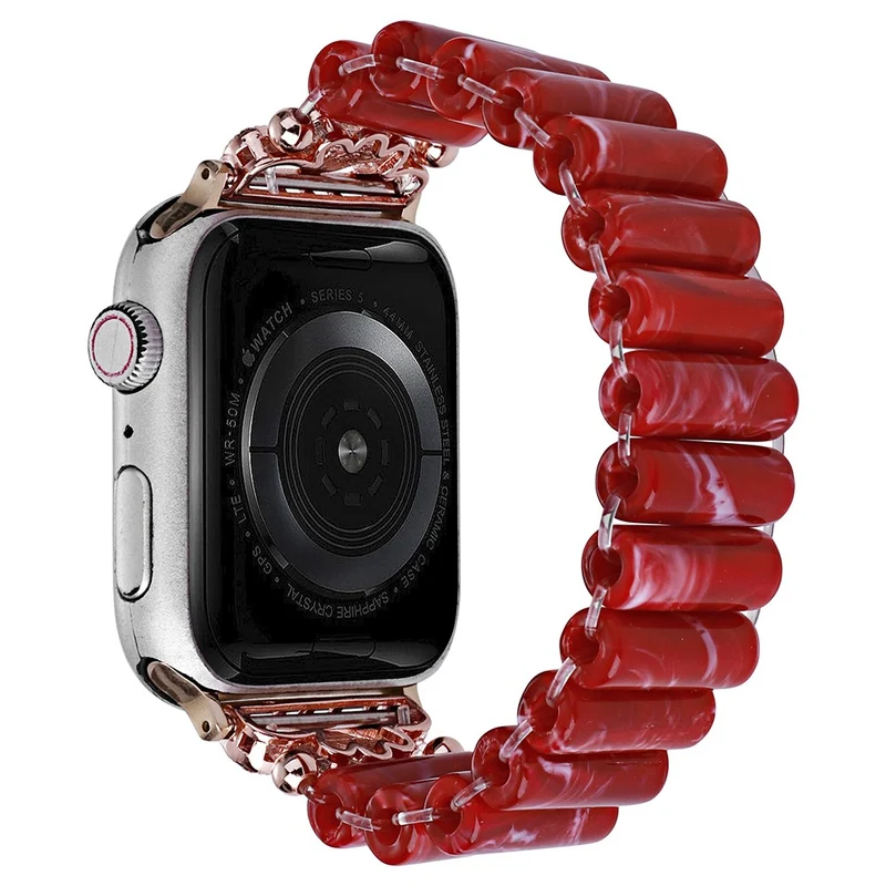 Apple Watch Series 8 (41mm) resin tube bead style strap