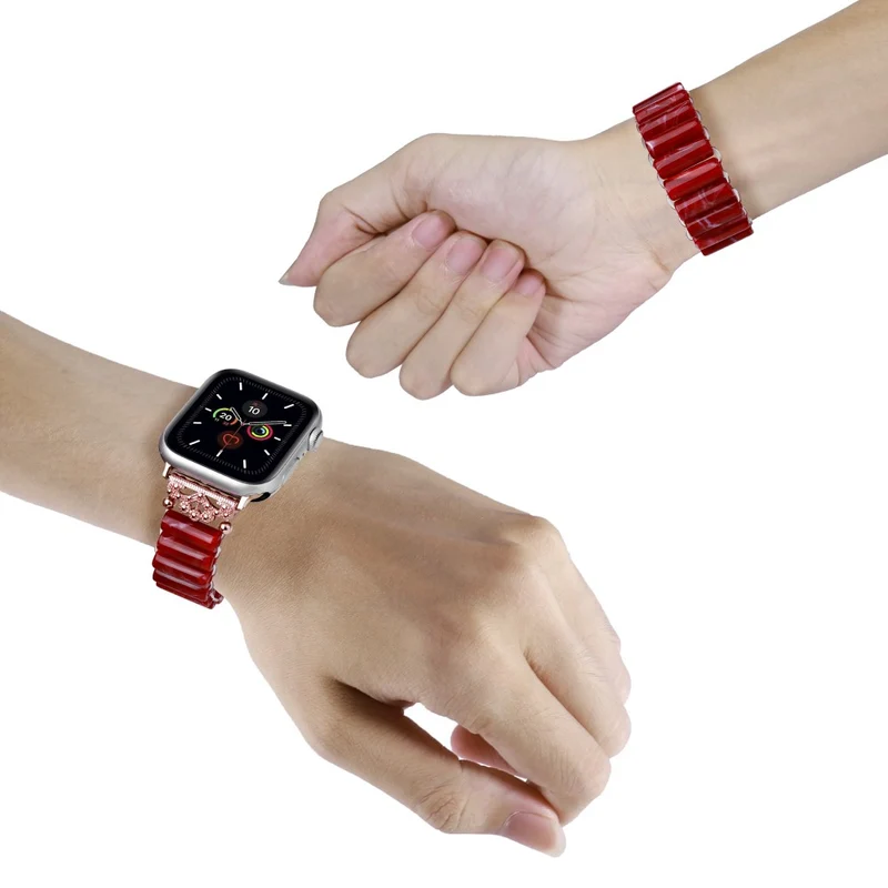 Apple Watch Series 8 (41mm) resin tube bead style strap