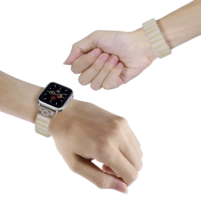 Apple Watch Series 8 (41mm) resin tube bead style strap