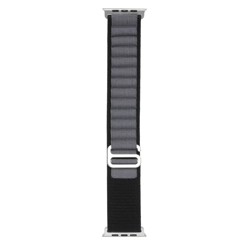Apple Watch Series 8 (41mm) nylon loop strap with metal connector - Red / White