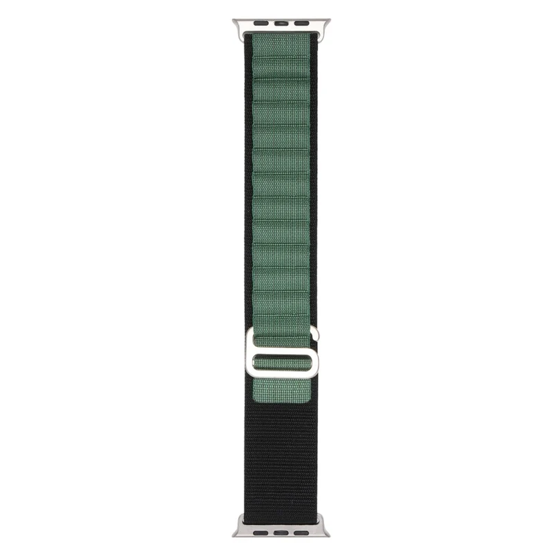 Apple Watch Series 8 (41mm) nylon loop strap with metal connector - Red / White