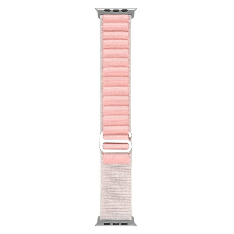 Apple Watch Series 8 (41mm) nylon loop strap with metal connector - Red / White
