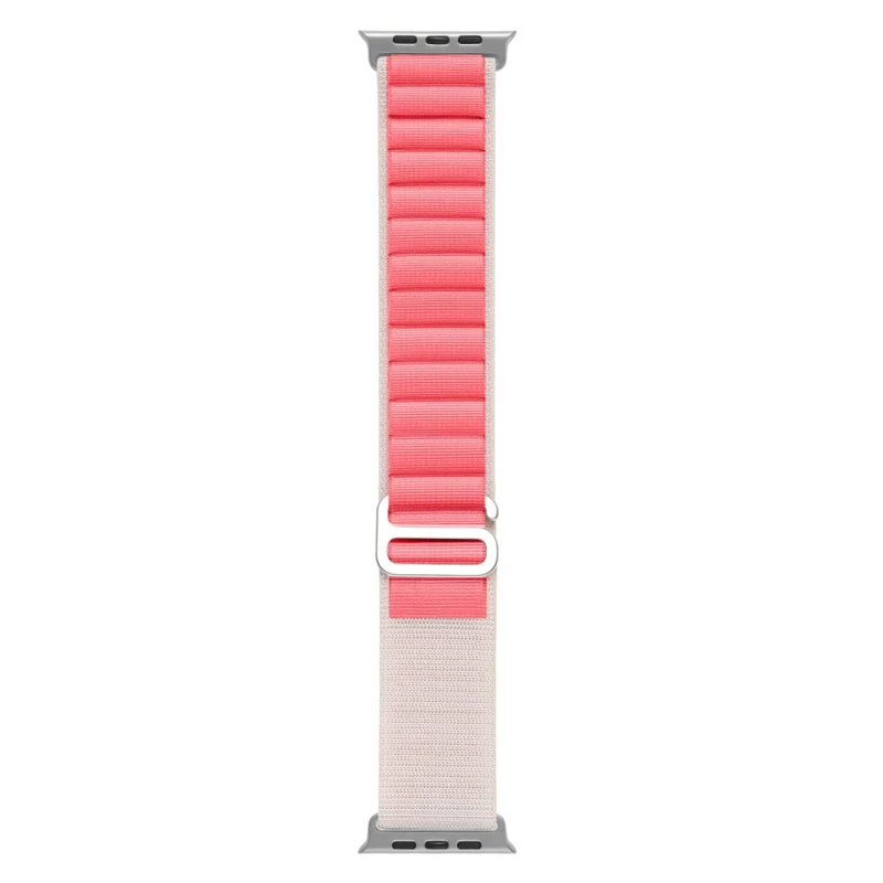 Apple Watch Series 8 (41mm) nylon loop strap with metal connector - Red / White