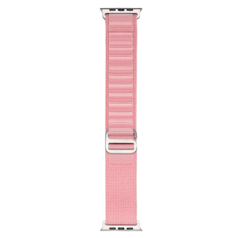 Apple Watch Series 8 (41mm) nylon loop strap with metal connector - Red / White