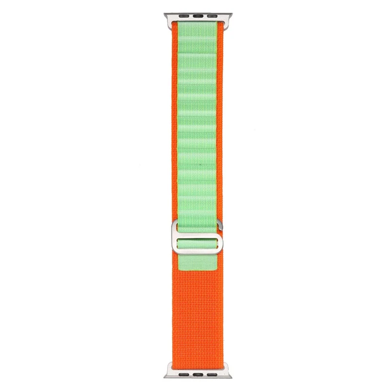 Apple Watch Series 8 (41mm) nylon loop strap with metal connector - Red / White