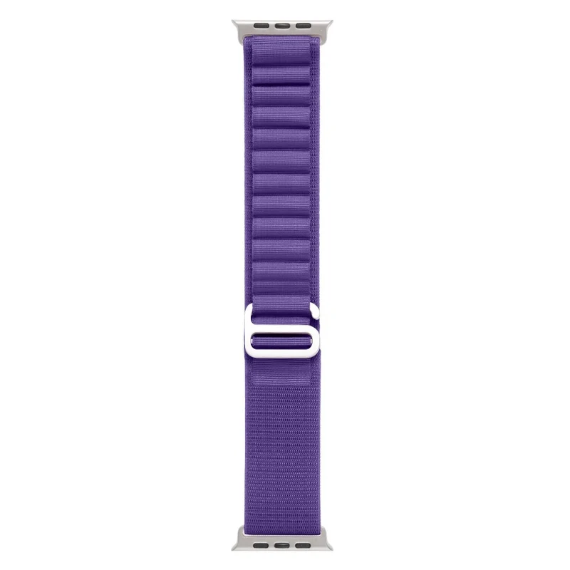 Apple Watch Series 8 (41mm) nylon loop strap with metal connector - Red / White