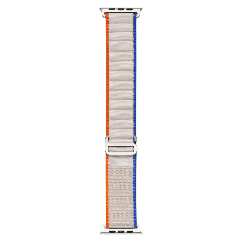 Apple Watch Series 8 (41mm) nylon loop strap with metal connector - Red / White