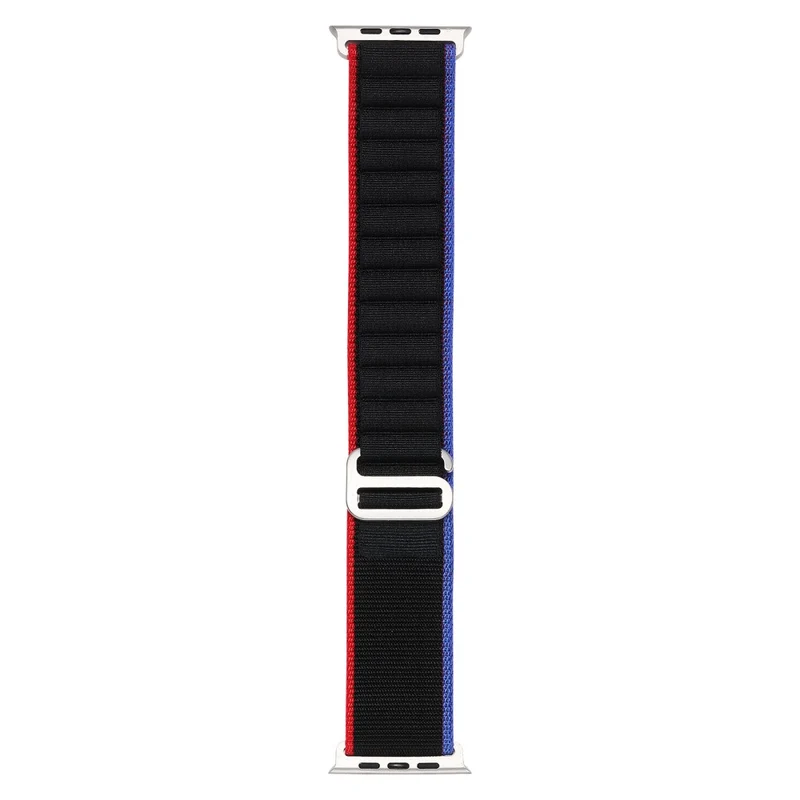 Apple Watch Series 8 (41mm) nylon loop strap with metal connector - Red / White