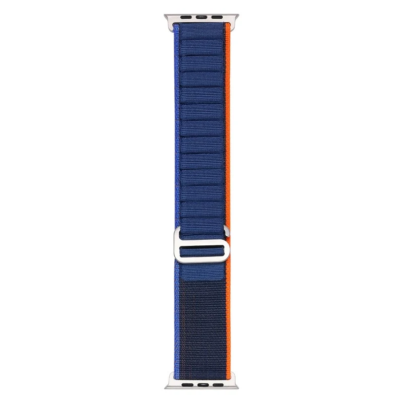 Apple Watch Series 8 (41mm) nylon loop strap with metal connector - Red / White