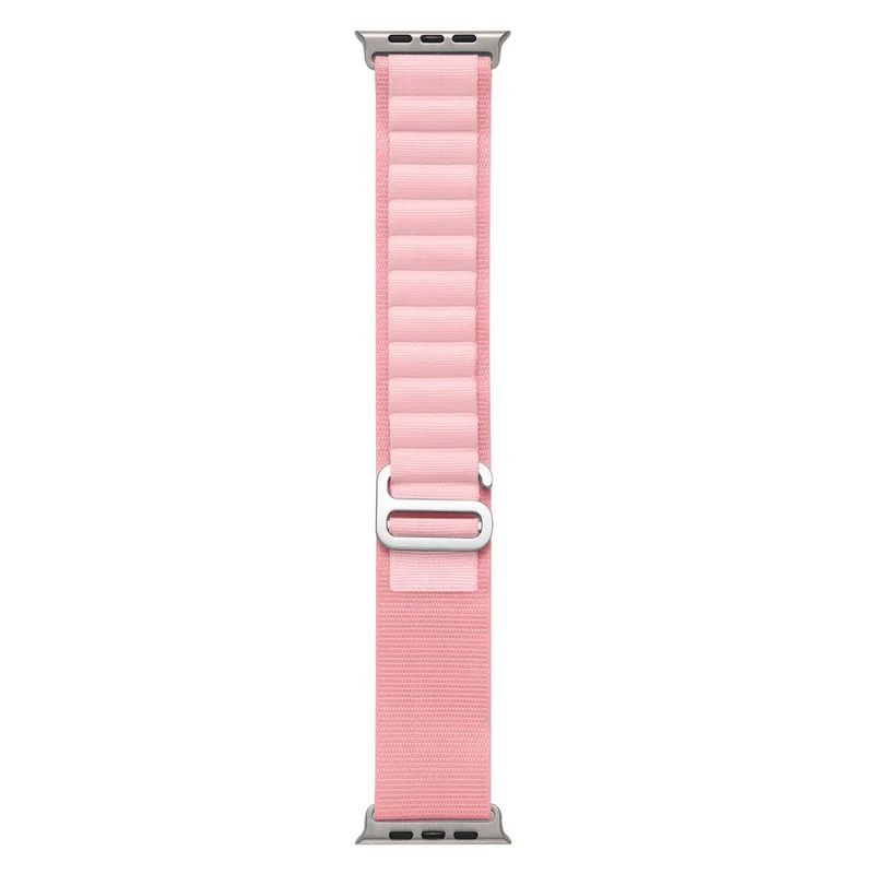Apple Watch Series 8 (41mm) nylon loop strap with metal connector - Red / White