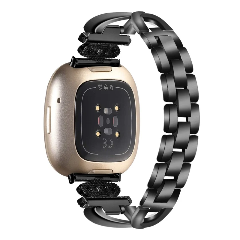 Fitbit Sense 2 / Versa 4 crown rhinestone décor alloy strap