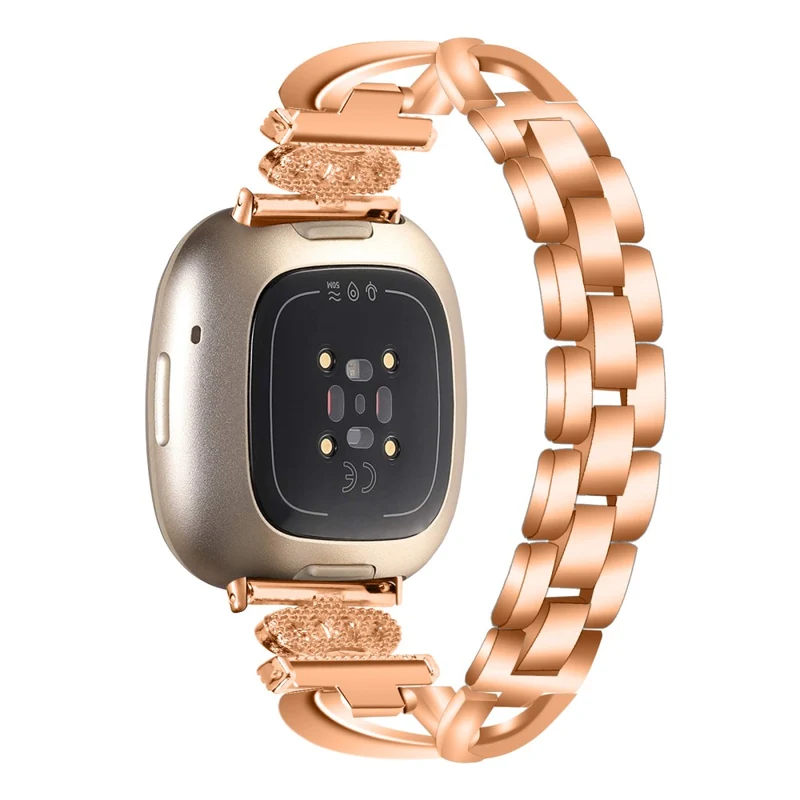 Fitbit Sense 2 / Versa 4 crown rhinestone décor alloy strap
