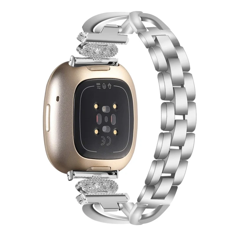 Fitbit Sense 2 / Versa 4 crown rhinestone décor alloy strap
