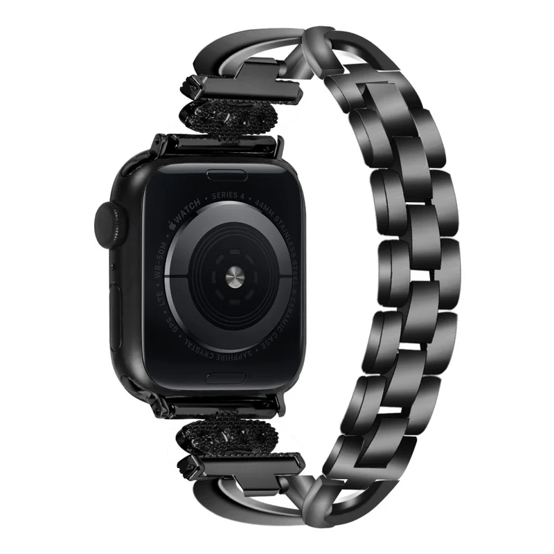 Apple Watch Series 9 45mm / Ultra 2 crown rhinestone décor alloy strap