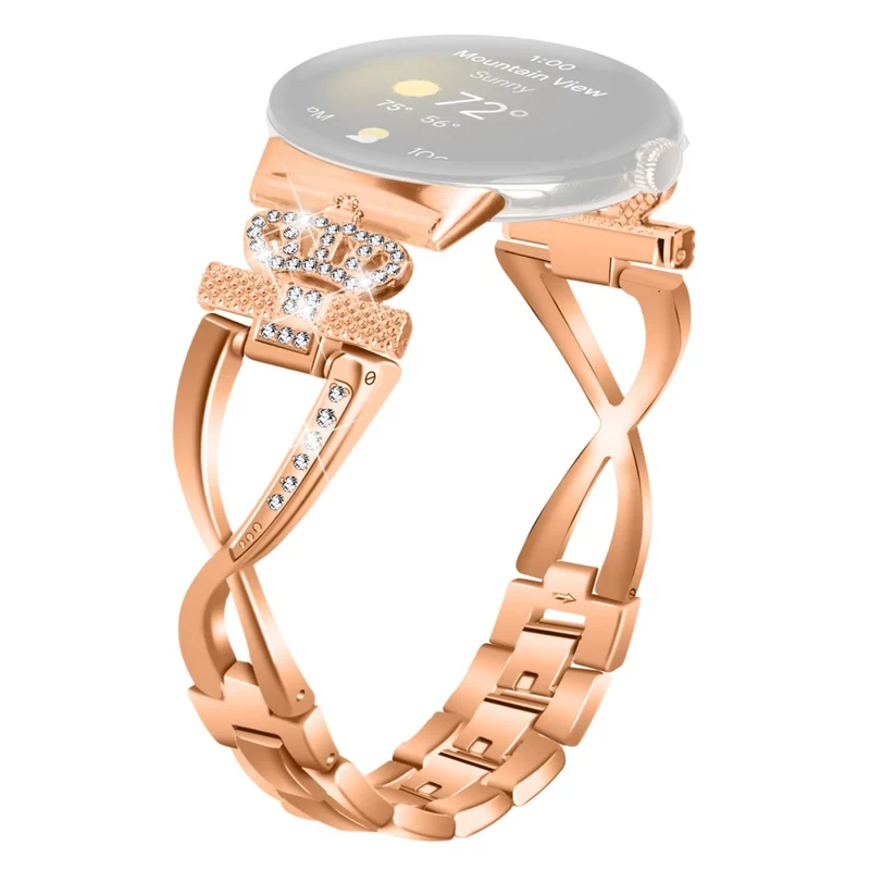Google Pixel Watch crown adorned rhinestone alloy strap