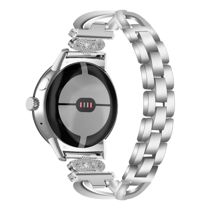 Google Pixel Watch crown adorned rhinestone alloy strap