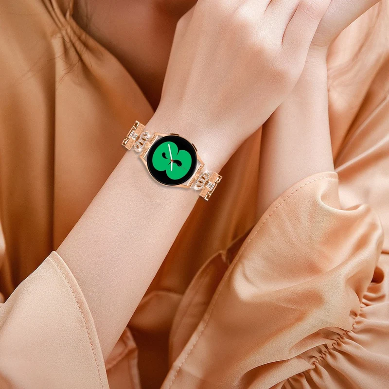 20mm Samsung Galaxy Watch 6 (44mm) / (40mm) X-Shape in crown rhinestone décor alloy strap