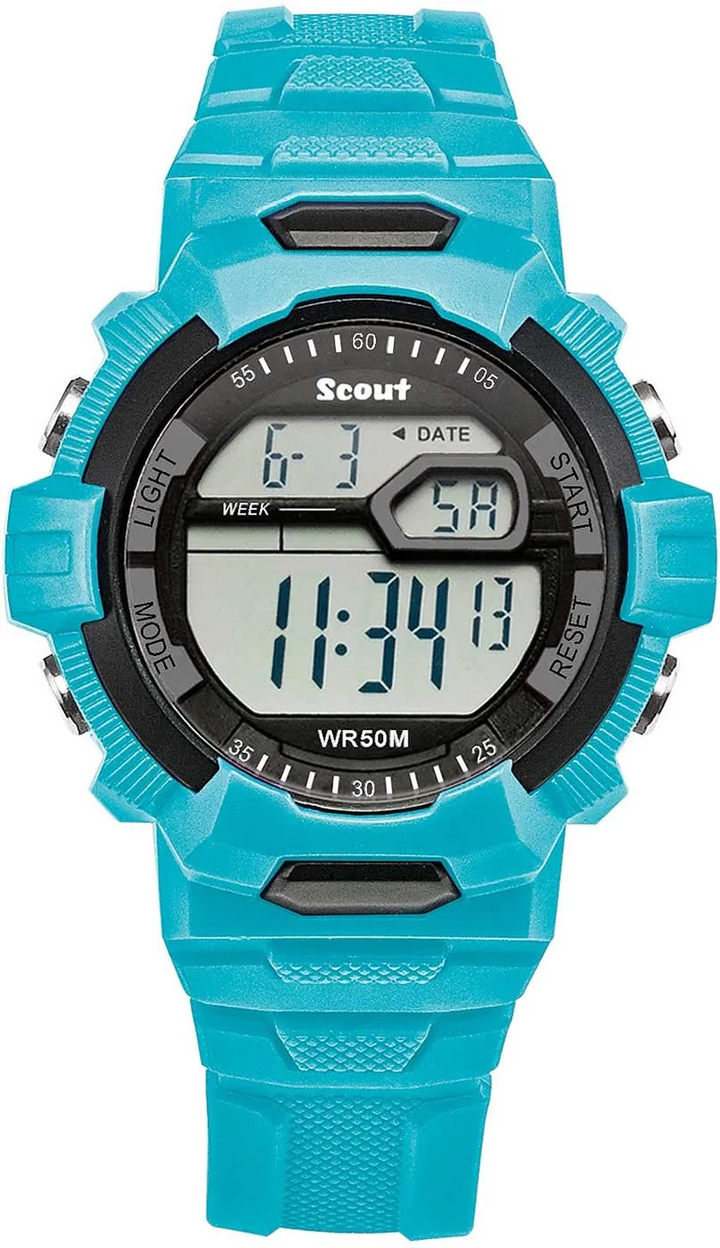 Scout The Digi 280308005 Kinderuhr • Digitales Lernen • 5 ATM Wasserdicht