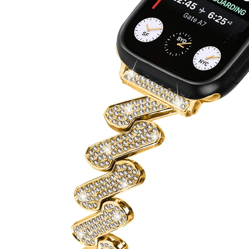 Apple Watch Series 8 (45mm) / Watch Ultra rhinestone luxury décor metal strap