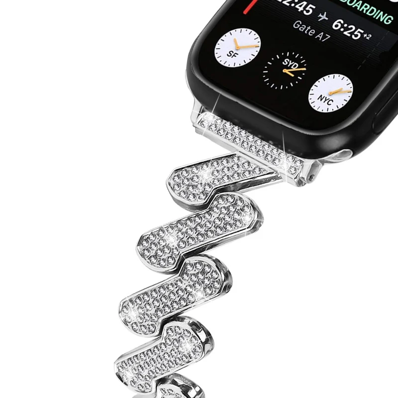 Apple Watch Series 8 (45mm) / Watch Ultra rhinestone luxury décor metal strap