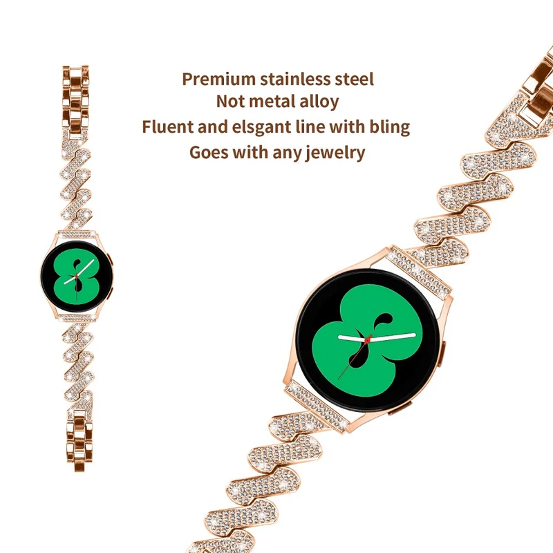 Samsung Galaxy Watch 6 / 6 Classic rhinestone luxury décor metal strap