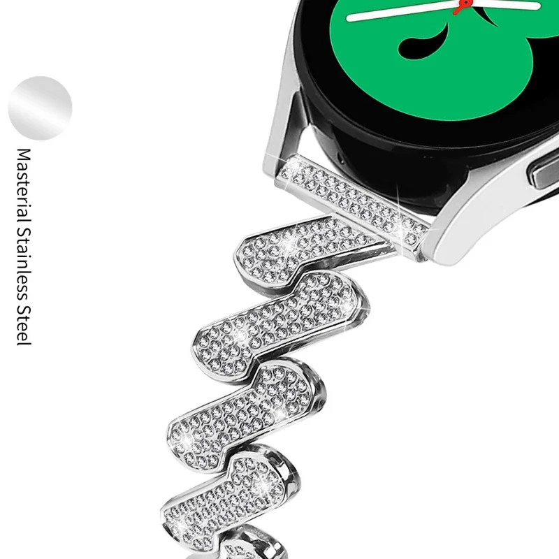 20mm Samsung Galaxy Watch 5 / 4 / 4 Classic rhinestone luxury décor metal strap