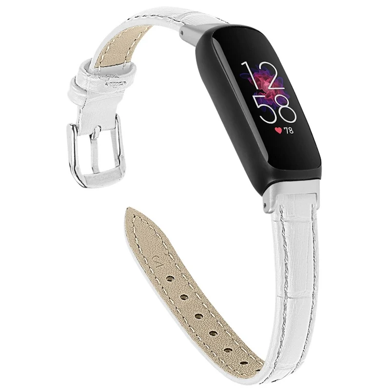 Leather in bamboo grain style strap for Fitbit Inspire 3