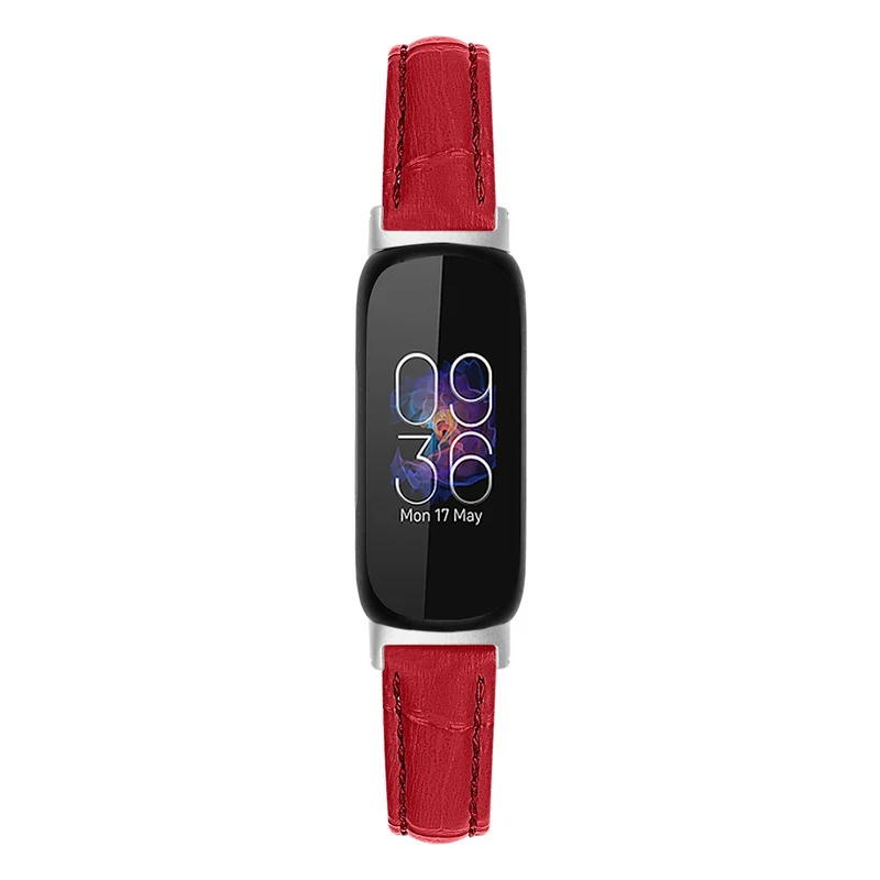 Leather in bamboo grain style strap for Fitbit Inspire 3