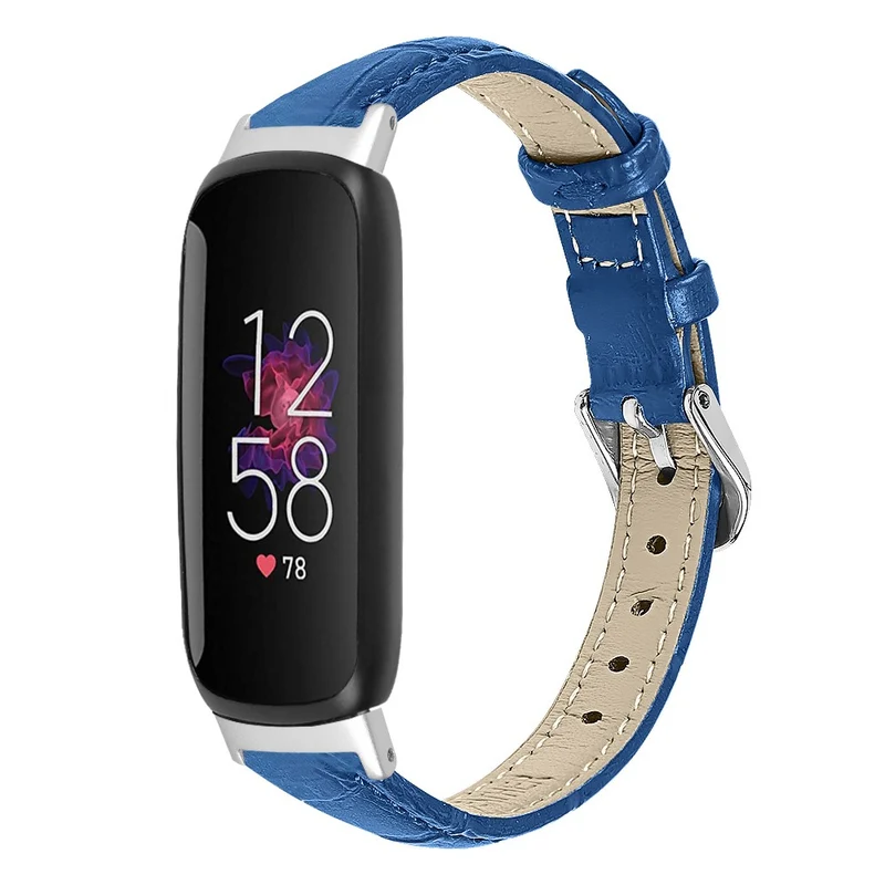 Leather in bamboo grain style strap for Fitbit Inspire 3