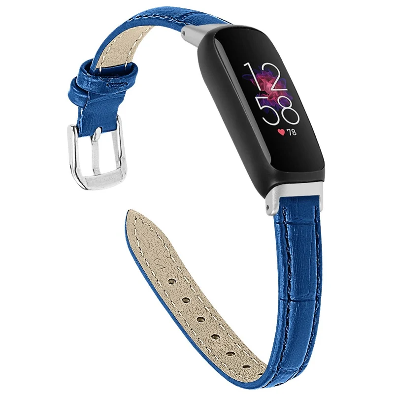 Leather in bamboo grain style strap for Fitbit Inspire 3