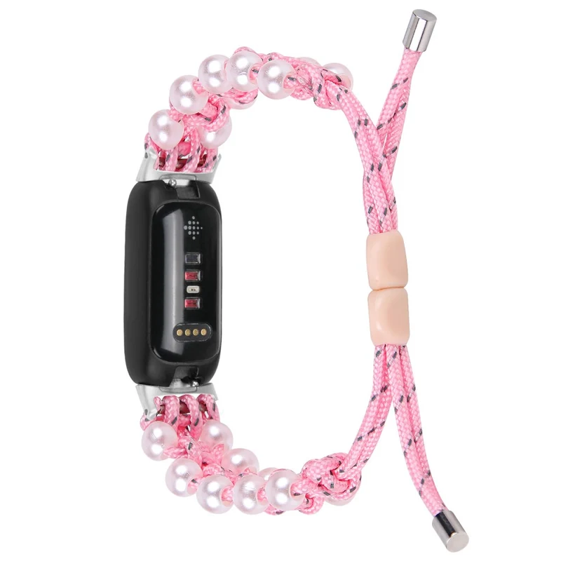 Fitbit Inspire 3 pear décor braid style strap - Rainbow