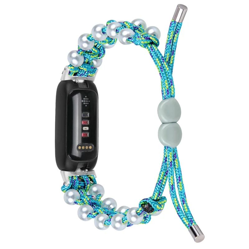 Fitbit Inspire 3 pear décor braid style strap - Rainbow