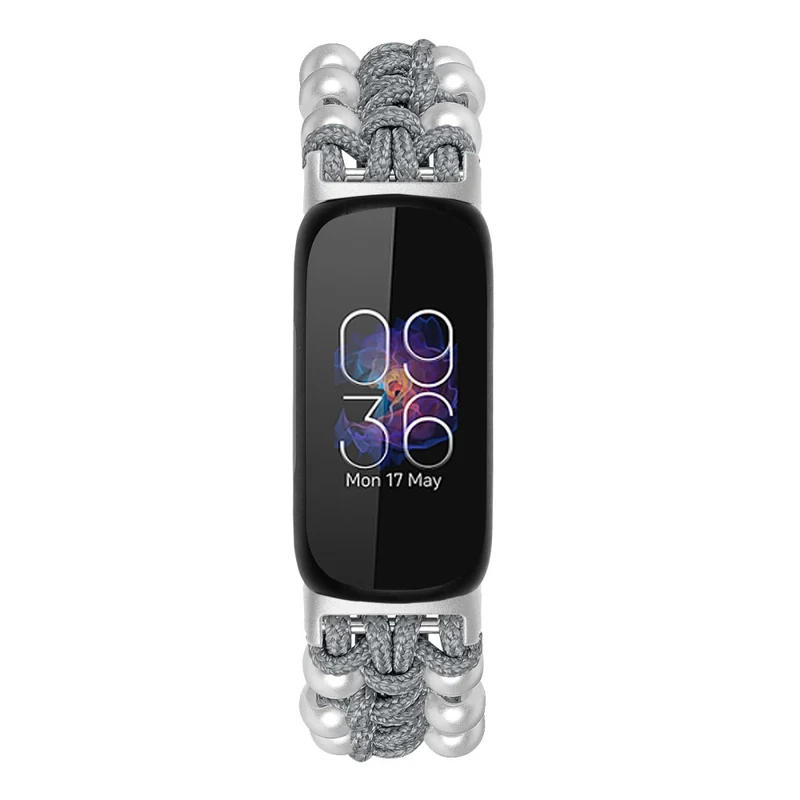 Fitbit Inspire 3 pear décor braid style strap - Rainbow