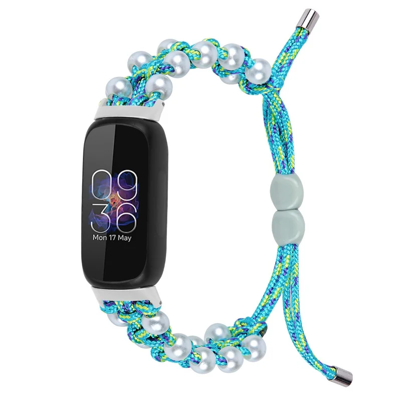 Fitbit Inspire 3 pear décor braid style strap - Rainbow