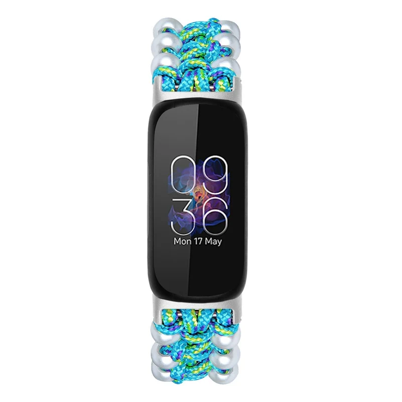 Fitbit Inspire 3 pear décor braid style strap - Rainbow