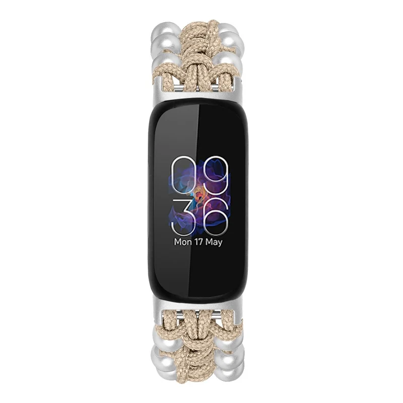 Fitbit Inspire 3 pear décor braid style strap - Rainbow