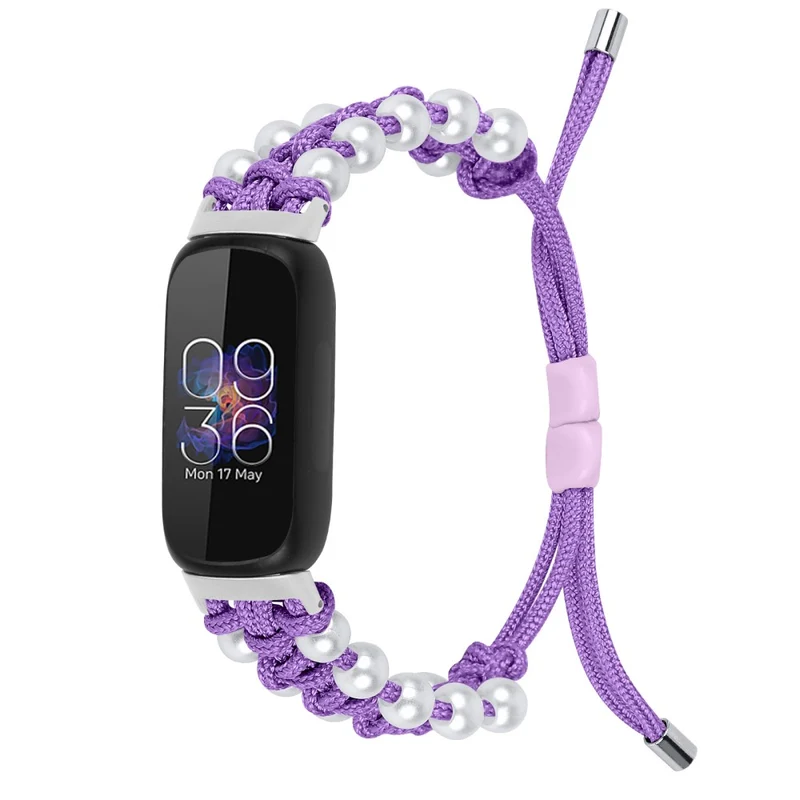 Fitbit Inspire 3 pear décor braid style strap - Rainbow