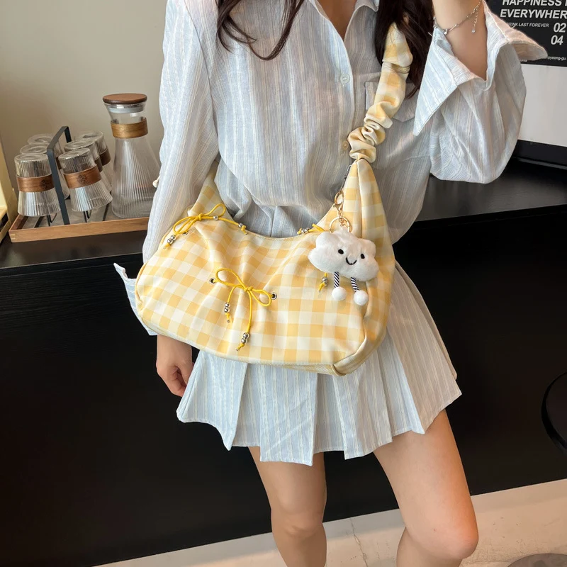Moderne Raffung Griff Schultertasche