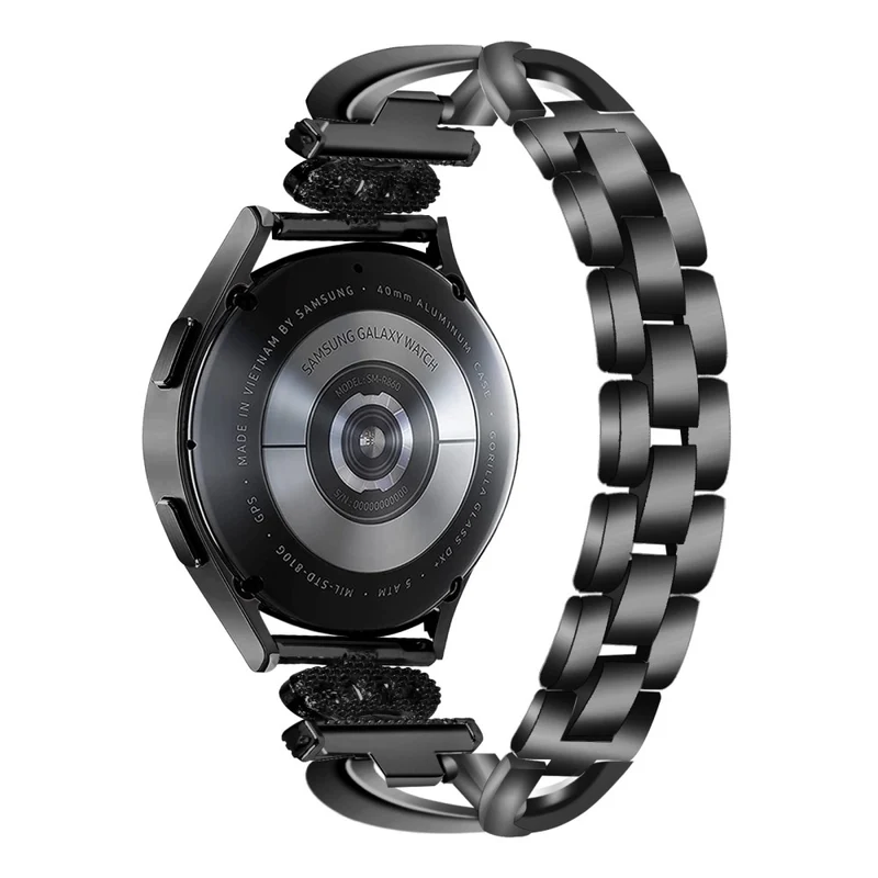20mm Samsung Galaxy Watch Active 2 / Watch Active X-Shape rhinestone décor alloy strap