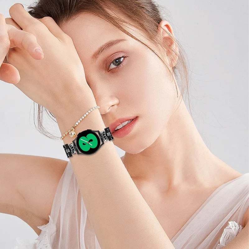 20mm Samsung Galaxy Watch Active 2 / Watch Active X-Shape rhinestone décor alloy strap